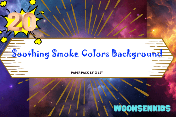 20 Soothing Smoke Colors Background Watercolor PNG KDP Digital Paper: A Creative Resource for Designers and Self-Publishers