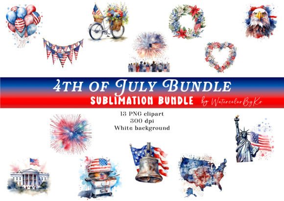 4th July Patriotic Bundle Sublimation: Your Complete Design Toolkit