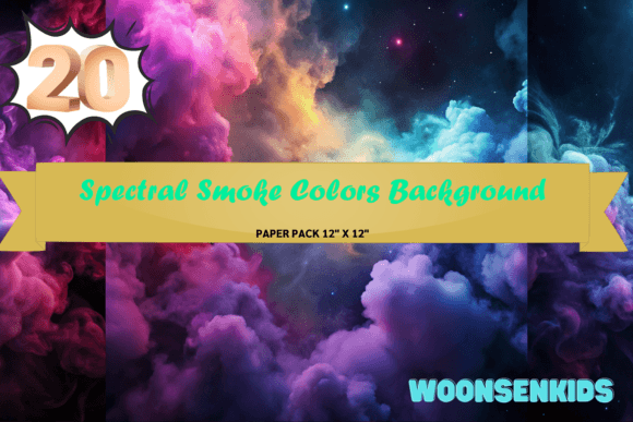 Beautiful Spectral Smoke Colors Background Watercolor PNG KDP Digital Paper: A Strategic Creative Asset