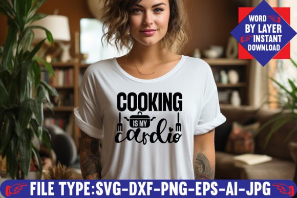 Cooking is My Cardio SVG Design