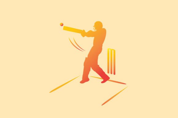 Cricket Player Design Vector Art for Creators, Printers & Sports Enthusiasts