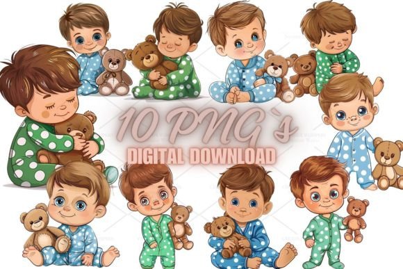 Cute Baby Boy Clipart, PNG 5S-20: Evaluating the Digital Art Bundle
