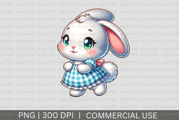 Cute Easter Bunny Clipart PNG
