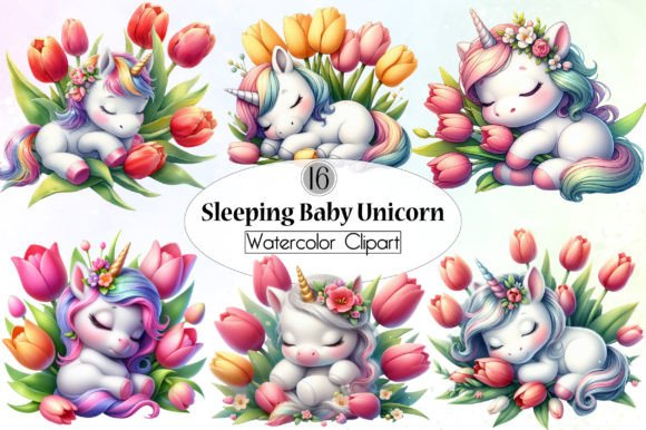 Cute Sleeping Baby Unicorn Clipart PNG – A Strategic Asset for Creators and Entrepreneurs