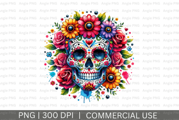 Day of the Dead Sugar Skull PNG Clipart