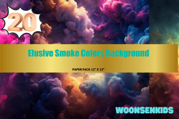 Elusive Smoke Colors Watercolor Background