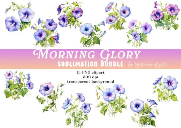 Evaluating Morning Glory Flower Bundle Clipart for Creative Projects