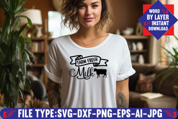 Farm Fresh Milk SVG Design: A Versatile Digital Craft Resource for Creative Projects