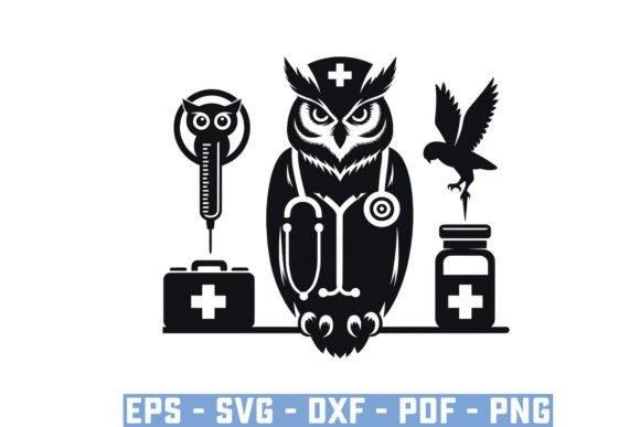 Funny Owl Nurse for Men Women Files: A Creative Digital Resource