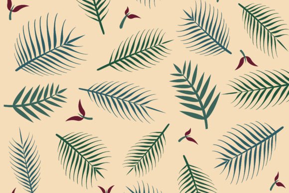 Leaves in Pattern Vector Illustration