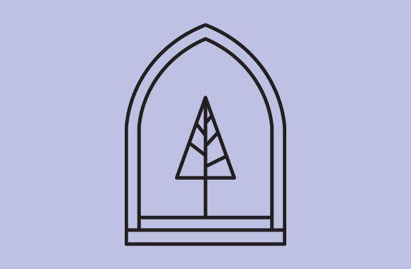 Logo Leaf Line Art Vector Minimalist