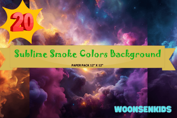 New Sublime Smoke Colors Background Watercolor PNG