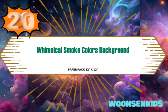 New Whimsical Smoke Colors Background Watercolor PNG KDP Digital Paper