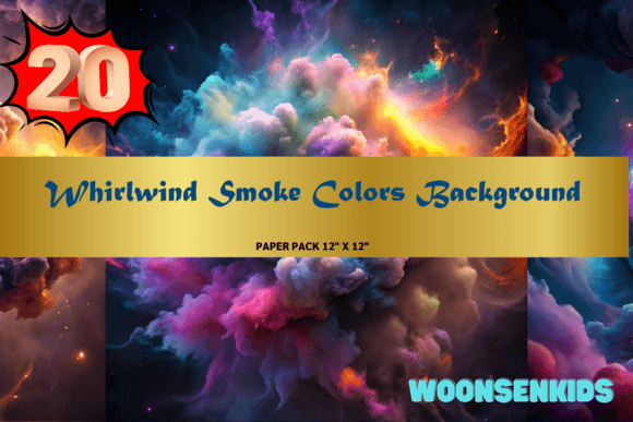 New Whirlwind Smoke Colors Background for Digital Design