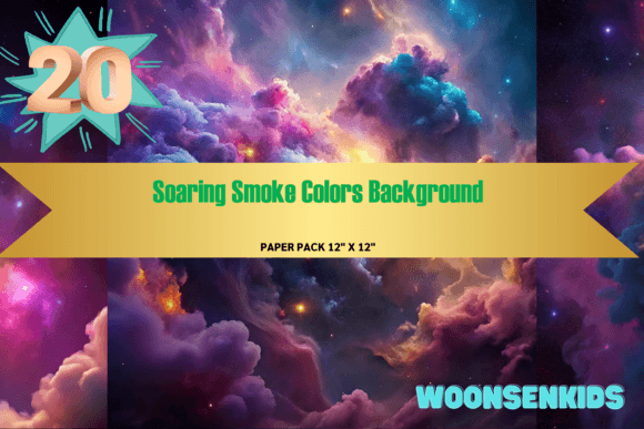 Soaring Smoke Colors Watercolor Background for Creators