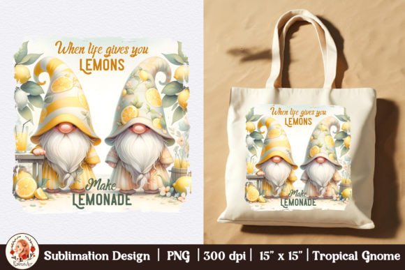Summer Gnomes, Lemon Gnome & Beach Art