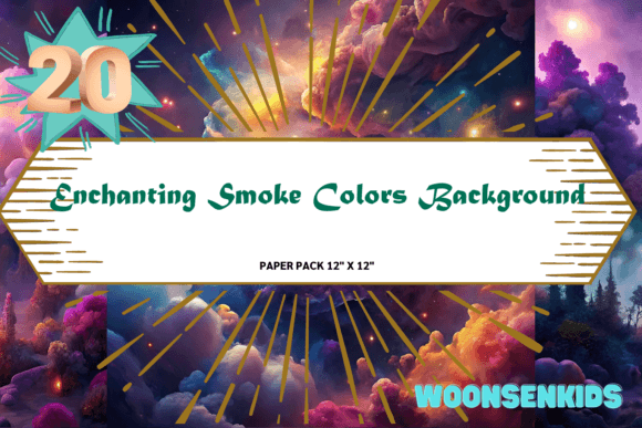 Top Enchanting Smoke Colors Background Watercolor PNG KDP Digital Paper