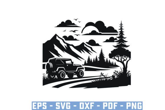 Vintage Offroad Car Silhouette Svg Files