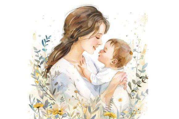 Watercolor Mother’s Day Clipart PNG: Your Versatile Creative Toolkit for Thoughtful Gifts and Projects