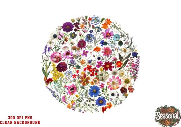 Watercolor Wild Flower Clipart: A Springtime Palette for Modern Design Projects
