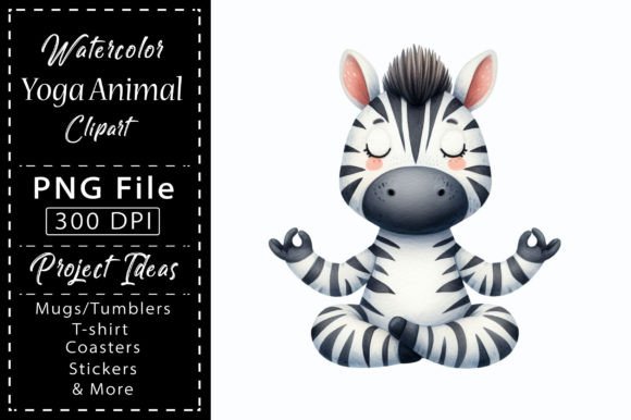 Watercolor Yoga Animal Clipart for Creative Projects