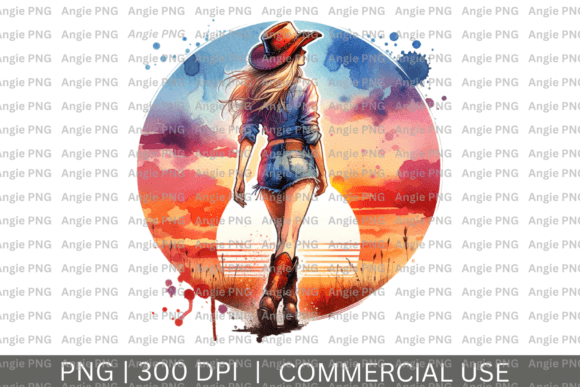 Western Cowgirl Sunset PNG: A Versatile Design Asset for Modern Creatives