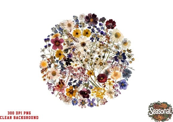 WildFlower Watercolor Border: Elevate Your Spring Designs with Vibrant Floral Clipart
